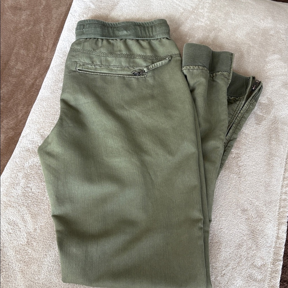 Marrakech Jogger Pants Green Cargo Pockets Rayon
Blend Pull On Drawstring